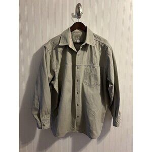 Menโs Thick 100% Cotton Shacket by Marlboro Gear Size XL Khaki Tan